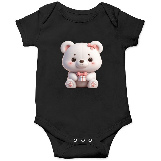 Sweet Teddy Bear and Gift Box Onesies