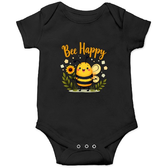 Happy Beekeeping Bee with Sunflower Joy Onesies