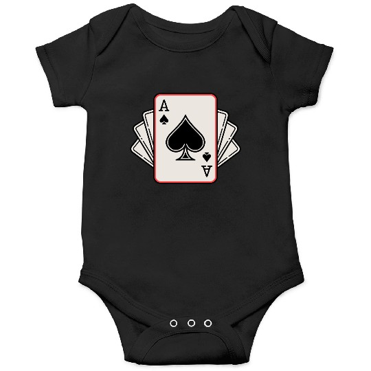 Ace of Spades Playing Cards Hand Onesies