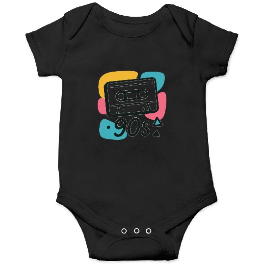 Name: Colorful 90s Cassette Tape Design Onesies