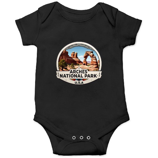 Arches National Park USA Logo Onesies