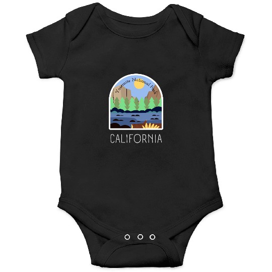 Retro Yosemite National Park California Onesies