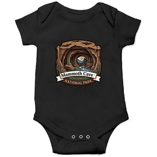 Mammoth Cave National Park Kentucky USA Logo Onesies