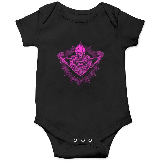 Sacred Heart Claddagh Symbol Pink Onesies