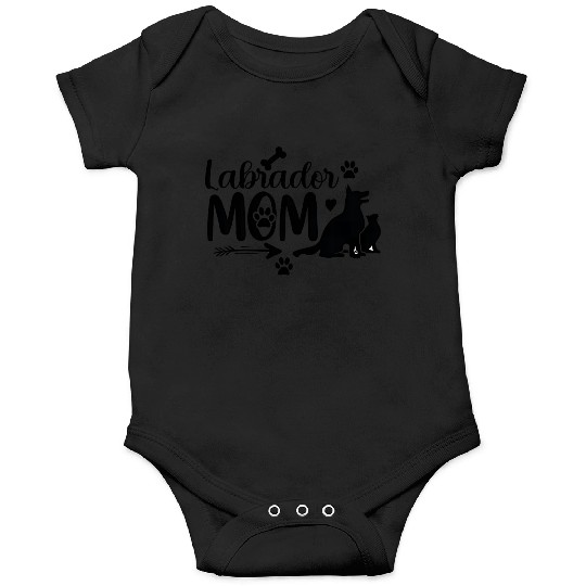 Labrador Mom SVG – Dog Silhouette & Paw Print Desi Onesies