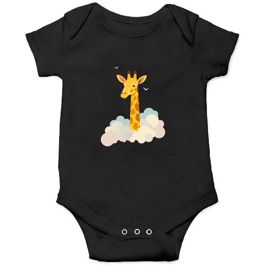 Gentle Giraffe Above the Clouds – Dreamy Motif Onesies