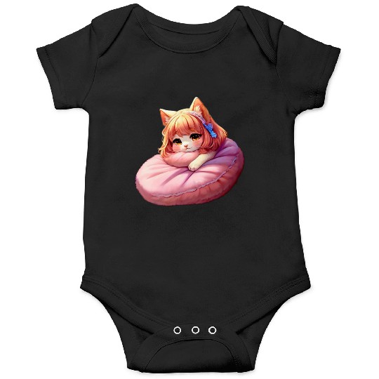 Neko Snoozing Under Sakura Onesies