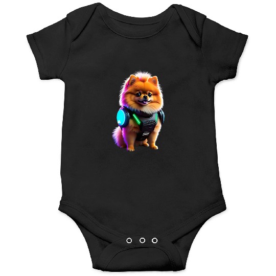 Cyber Pomeranian: Explorer of the Future Onesies