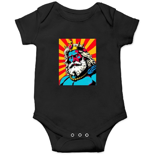 Bold Pop Art Zeus – Colorful Greek God Illustratio Onesies