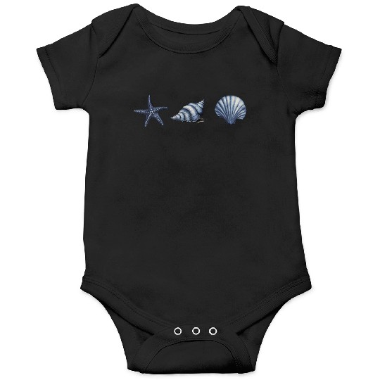 Cute Sea Creatures starfish Ocean Watercolor Onesies