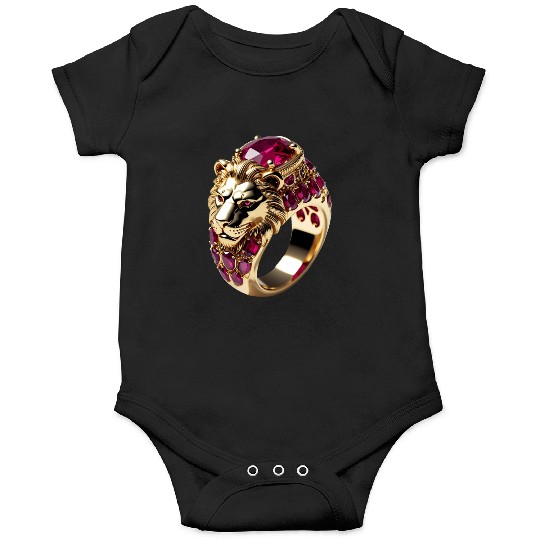 Regal Lion Ruby Ring – Royal Gold Jewelry Design Onesies