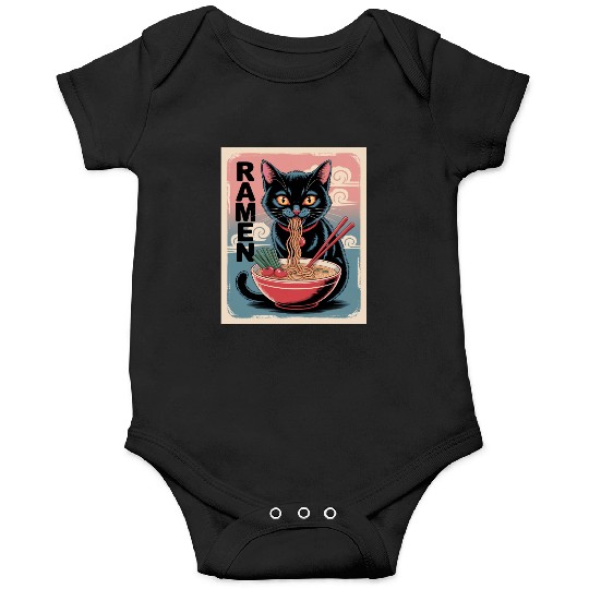 Ramen Cat Japanese Style Onesies