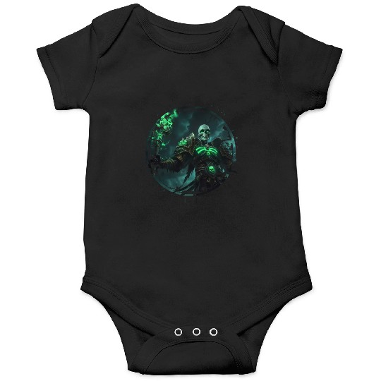 Skeleton Mage With Glowing Rune Armor Fantasy Onesies
