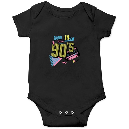 Born In The 90s Retro Nostalgia 90s Design Onesies