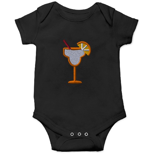 Cocktail orange embroidered Onesies