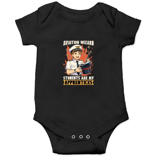 Flight Instructor Aviation Wizard Flight Trainer Onesies
