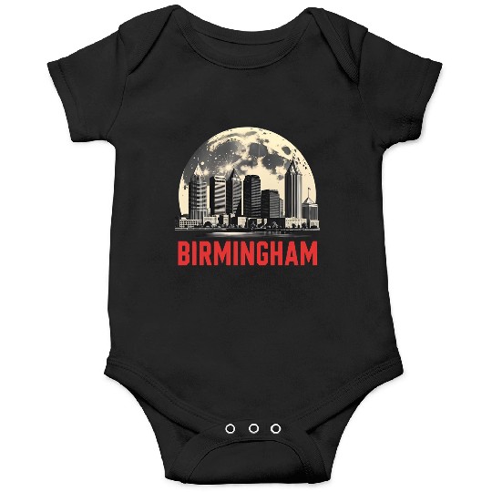 Birmingham City Albm Skyline Full Moon Onesies