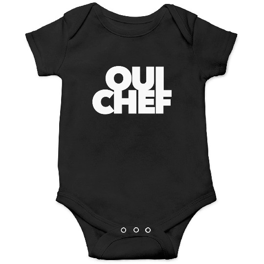 funny Oui Chef restaurant boss staff sous employee Onesies