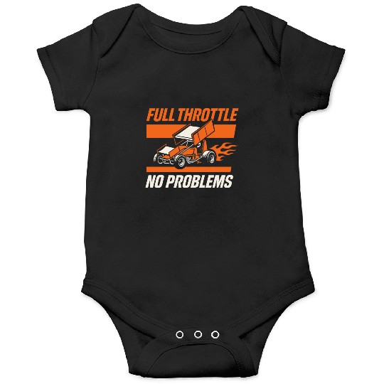 Sprint Car Racing Dirt Track Speed Oval Race Onesies