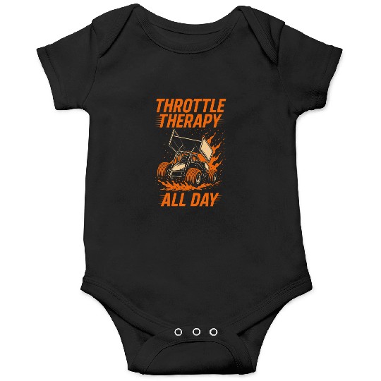 Sprint Car Racing Dirt Track Speed Oval Race Onesies