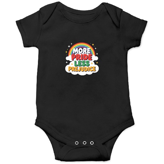 More Pride Less Prejudice Rainbow Pride Month LGBT Onesies