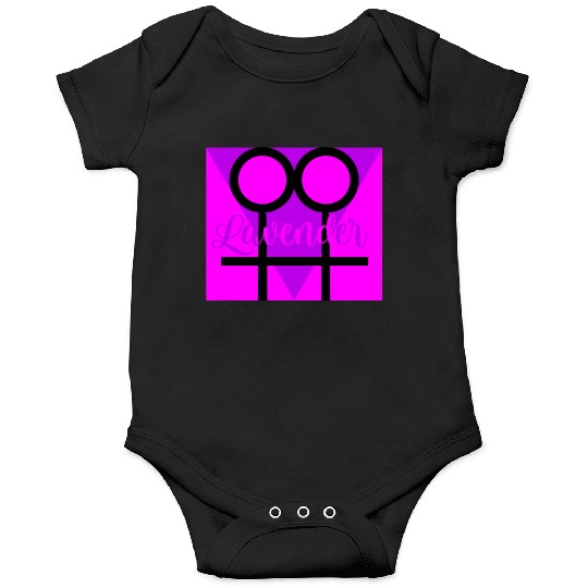 Women Symbol with Lavender Triangle Onesies