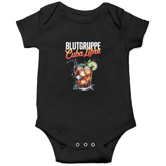 Blutgruppe Cuba Libre Cocktail Bartender Onesies