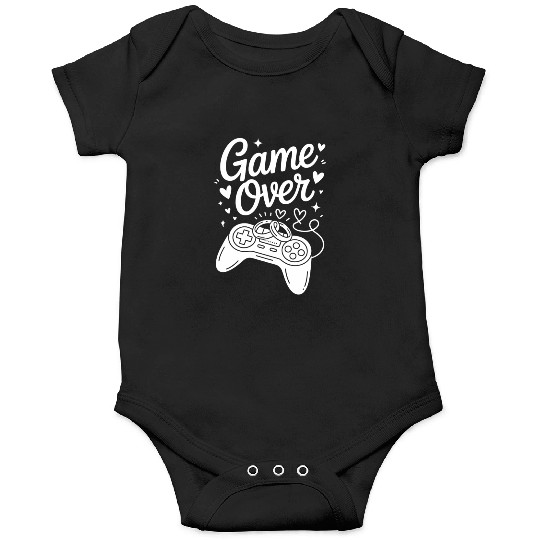 Game Over Wedding Gamer Rings Controller Onesies