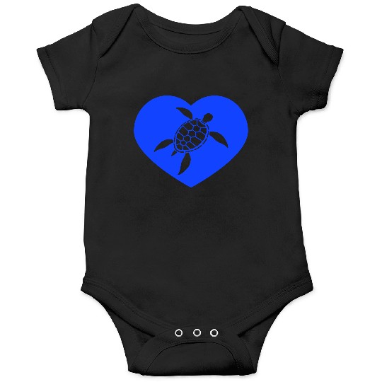 Turtle I Love Heart Symbol Logo Cute Cool Lover Onesies