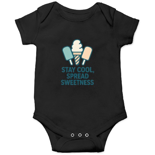 Stay Cool, Spread Sweetness Cute Ice Cream Cone Onesies