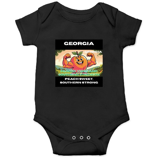 Georgia Peach State Art Onesies