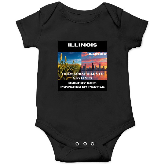 Illinois Midwest Mosaic Art Onesies