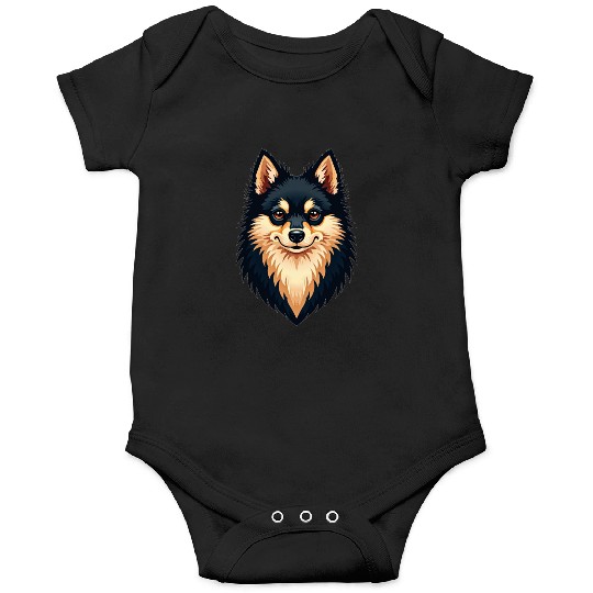 “Pomeranian” – Bold & Beautiful Dog Illustration Onesies