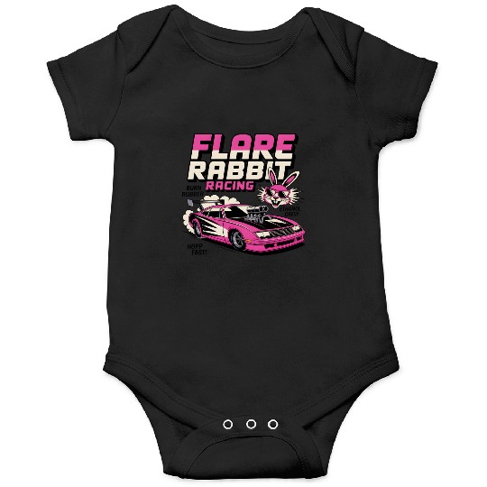Flare Rabbit Racing – Vintage Drag Bunny Funny Car Onesies