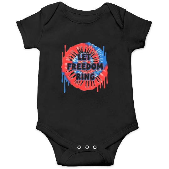 Let Freedom Ring: Bold 4th of July Tie-Dye Design Onesies