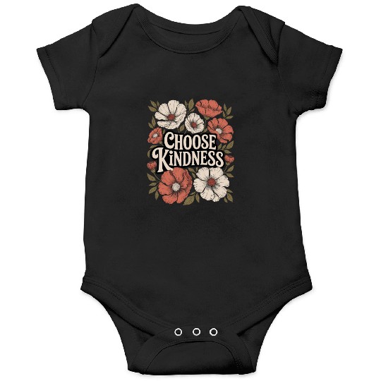 Choose Kindness Boho Flower Vintage Positivity Onesies