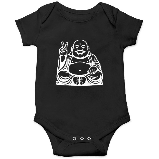 Joyful Buddha Peace Symbol Design Onesies