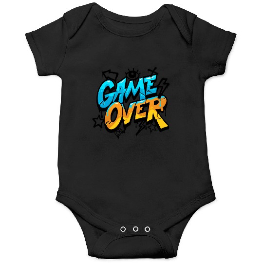 Graffiti Style Game Over Typography Onesies