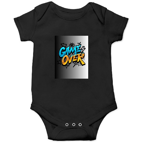 Graffiti Style Game Over Illustration Onesies
