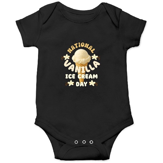 National Vanilla Ice CreaM Day Design Onesies