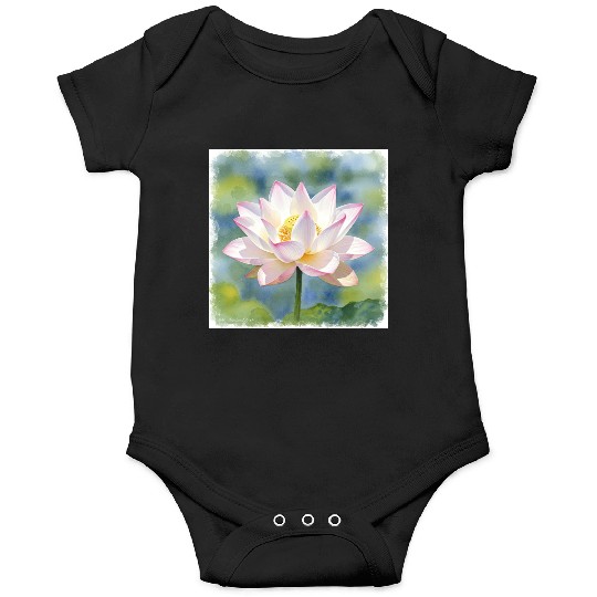 Serene Water Lily Floral Print Onesies
