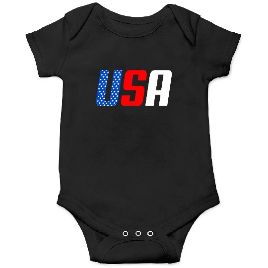 Stars and Stripes USA Flag Design Onesies