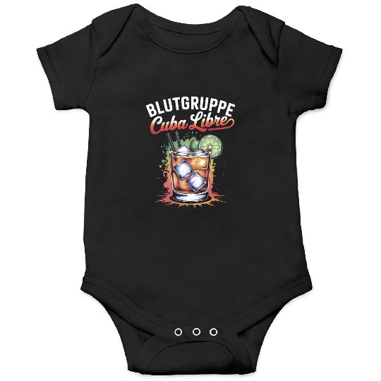 Blutgruppe Cuba Libre Cocktail Bartender Onesies
