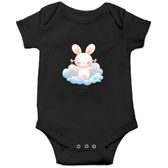 Sweet Bunny Libra Illustration Onesies