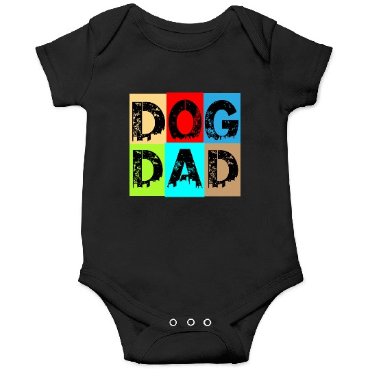 Dog Dad – Colorful Retro Pet Lover Design Onesies