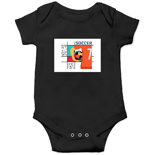 Soccer Player with Ball Graphic Onesies