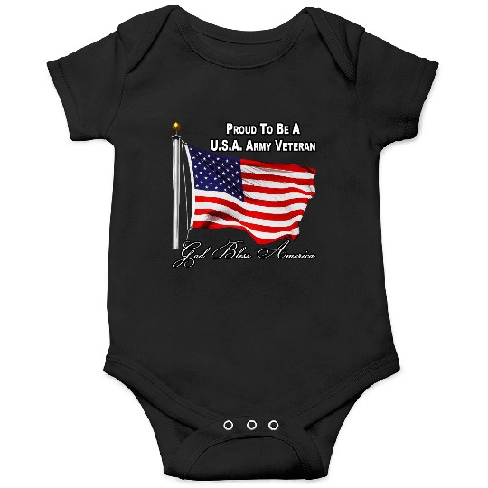 Proud To Be A US Army Veteran Onesies