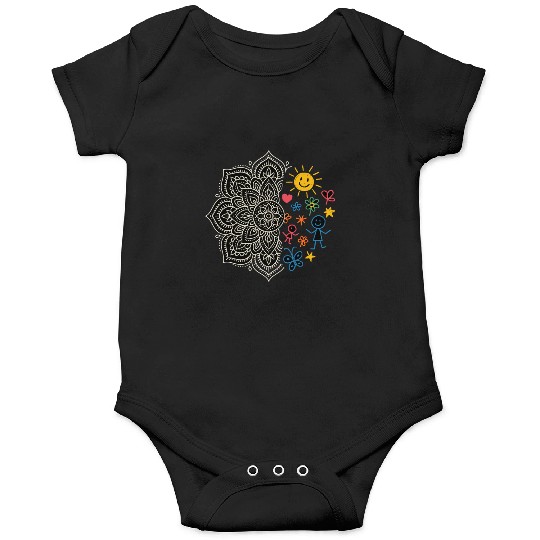 Mandala & Kids Doodles Onesies