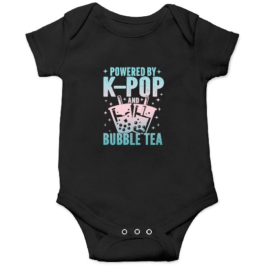 Powered by K-Pop and Bubble Tea | Cute Kawaii Boba Onesies
