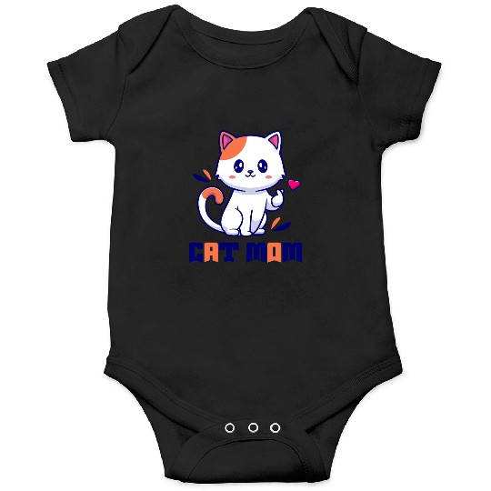 Cute Cat Mom Design Onesies